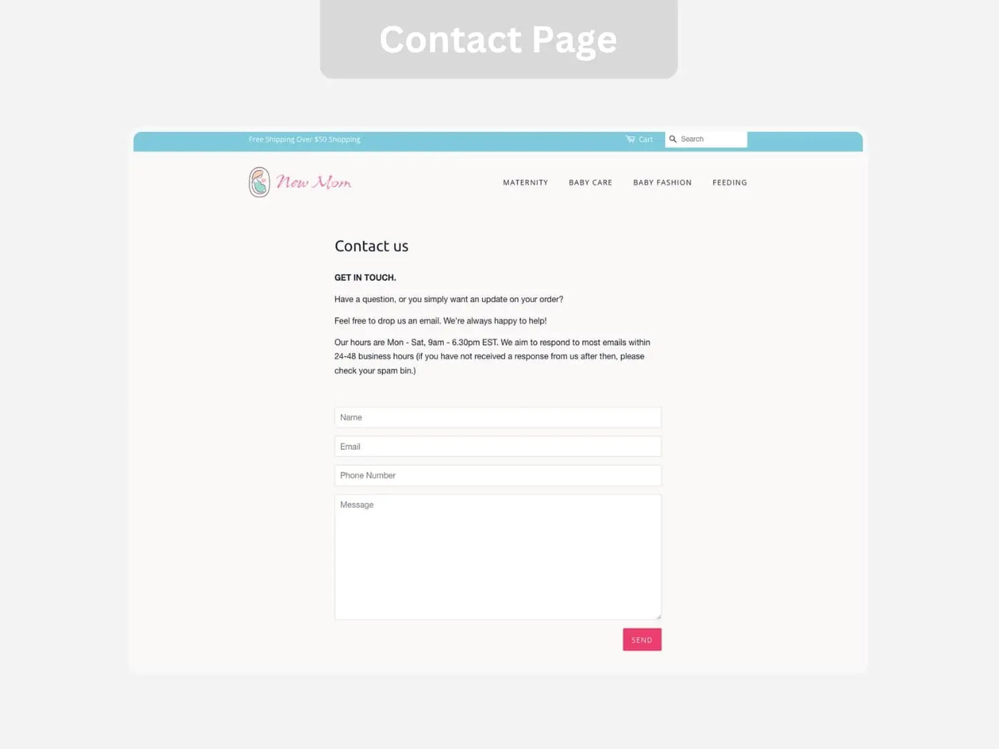 New Mom Shopify Starter Dropship Store & Ecommerce Website The Stores Project