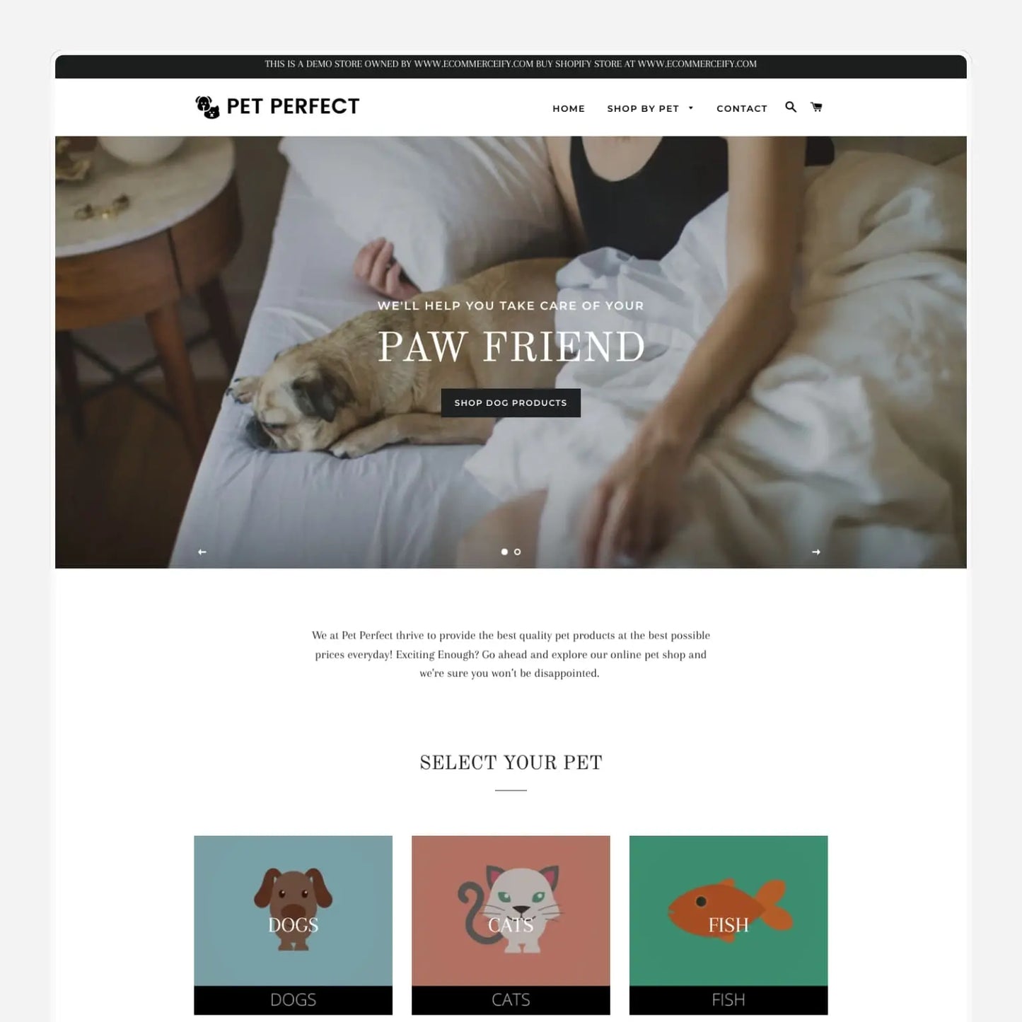 Pets Shopify Exclusive Dropship Store & Ecommerce Website The Stores Project