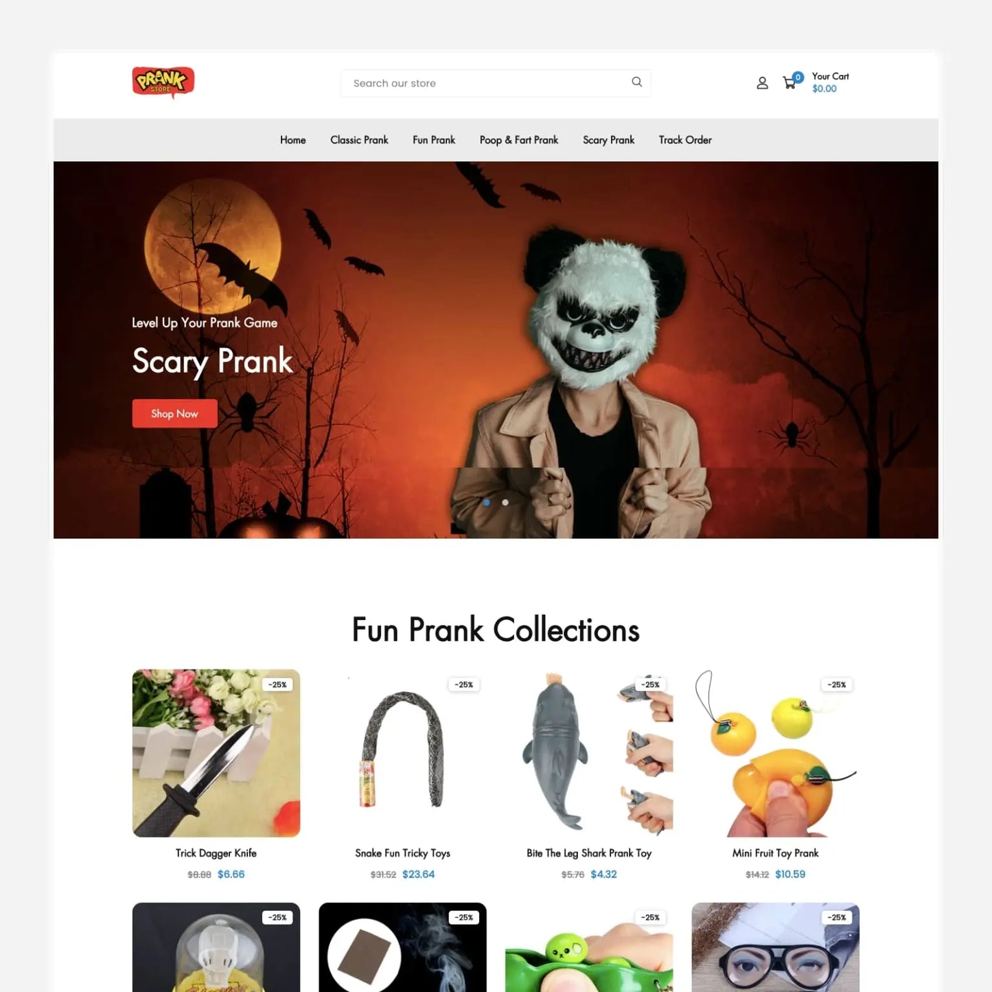 Prank Toys Shopify Starter Dropship Store & Ecommerce Website The Stores Project