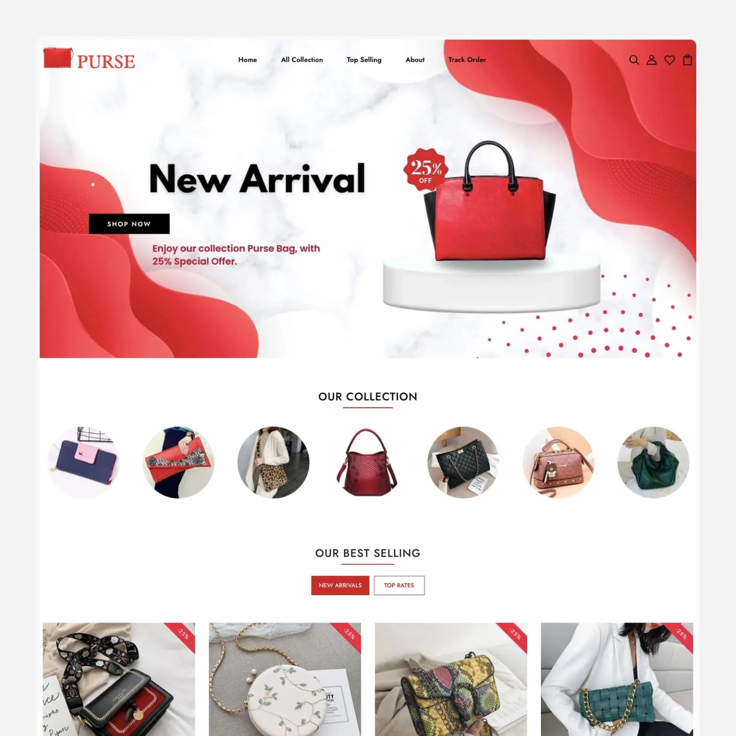Purses Shopify Starter Dropship Store & Ecommerce Website The Stores Project