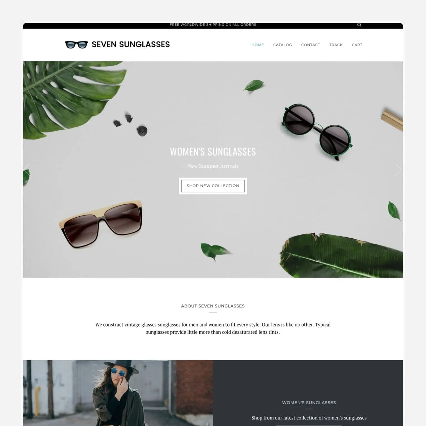 Sunglasses Shopify Exclusive Dropship Store & Ecommerce Website The Stores Project