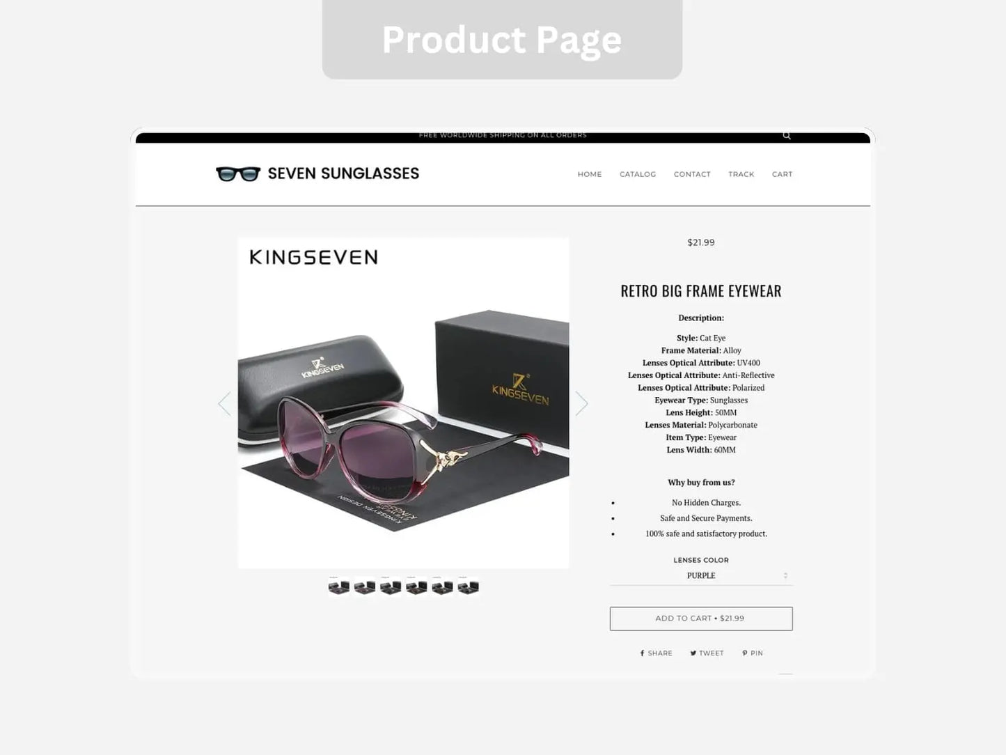 Sunglasses Shopify Exclusive Dropship Store & Ecommerce Website The Stores Project
