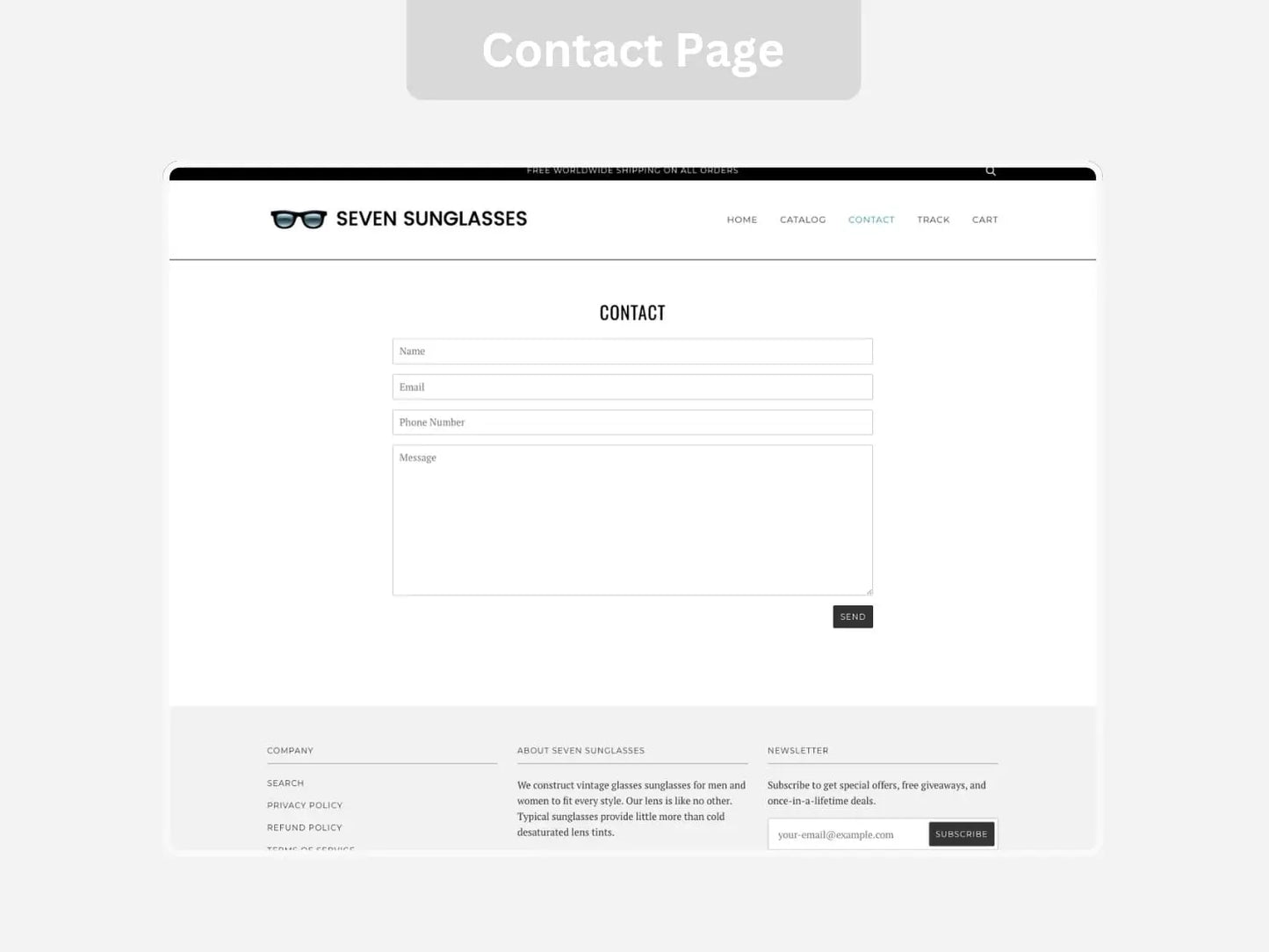Sunglasses Shopify Exclusive Dropship Store & Ecommerce Website The Stores Project