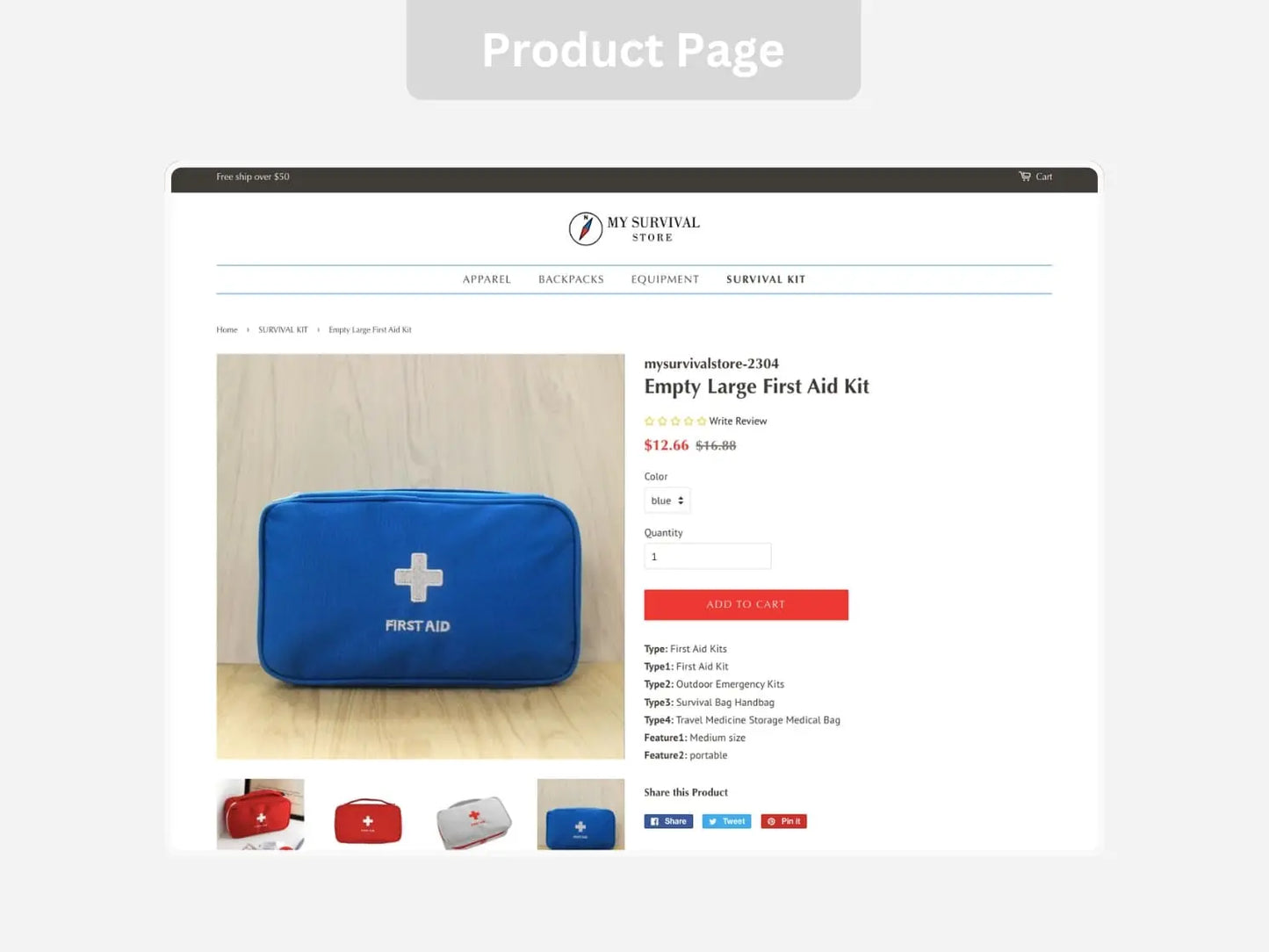 Survival Store Shopify Starter Dropship Store & Ecommerce Website The Stores Project