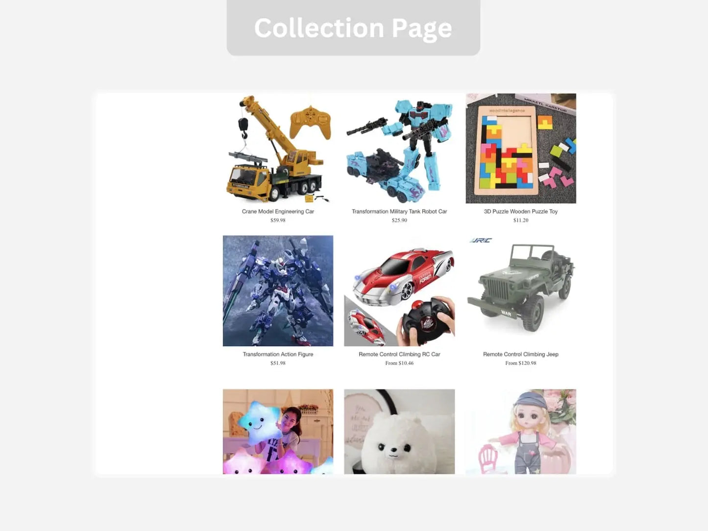 Toys Shopify Starter Dropship Store & Ecommerce Website The Stores Project