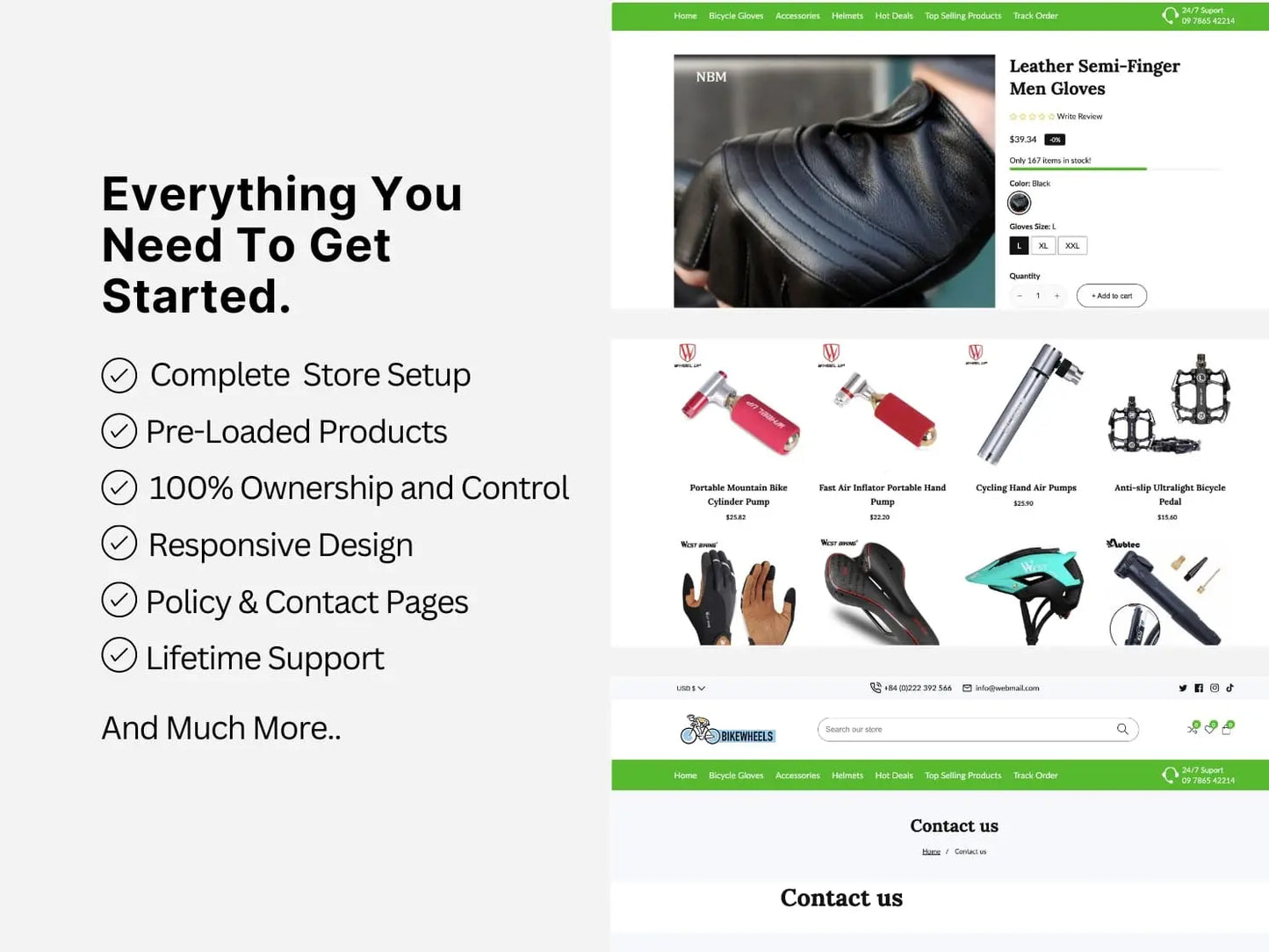 Bike Wheels Shopify Starter Dropship Store & Ecommerce Website The Stores Project