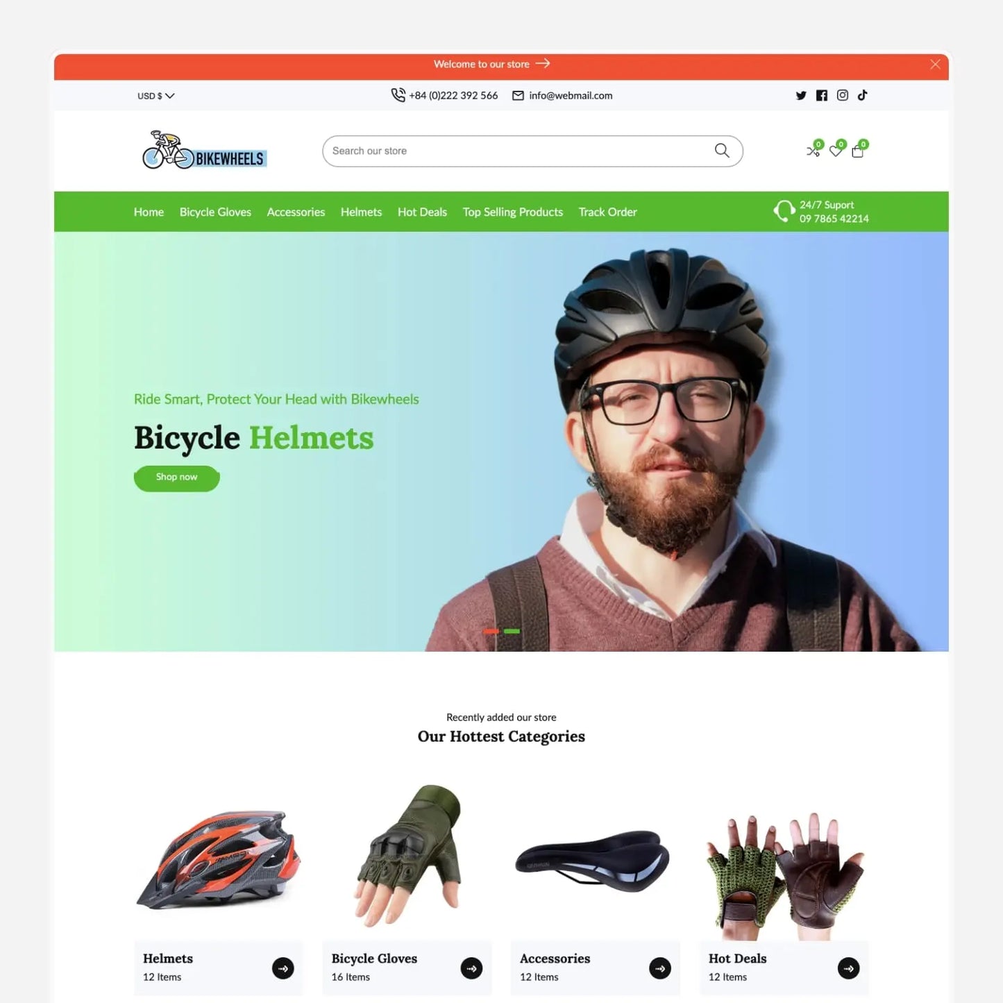 Bike Wheels Shopify Starter Dropship Store & Ecommerce Website The Stores Project