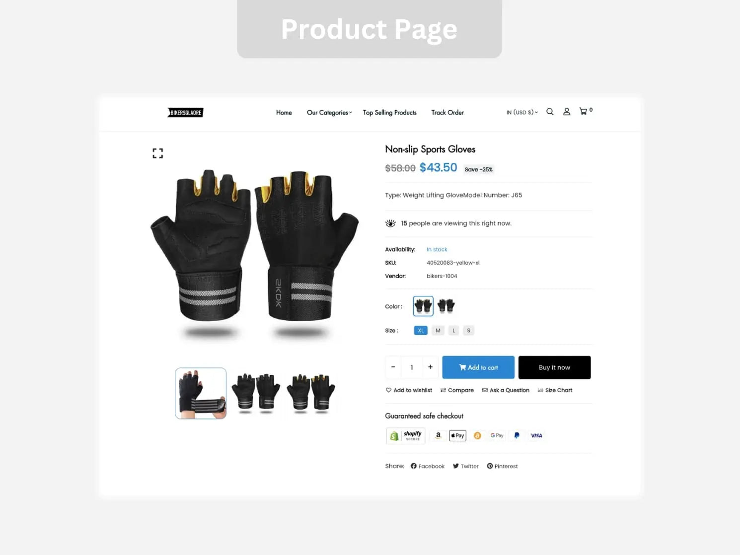 Bikers Galore Shopify Starter Dropship Store & Ecommerce Website The Stores Project