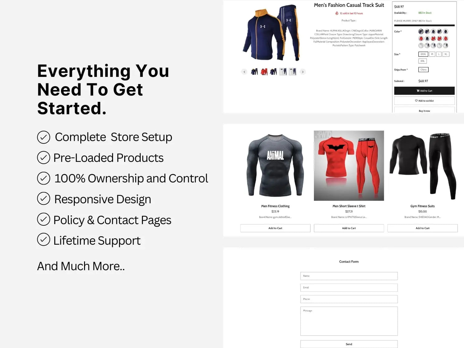 Gym Needs Shopify Starter Dropship Store & Ecommerce Website The Stores Project