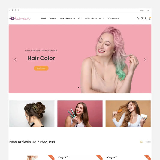 Hair Care Shopify Starter Dropship Store & Ecommerce Website The Stores Project