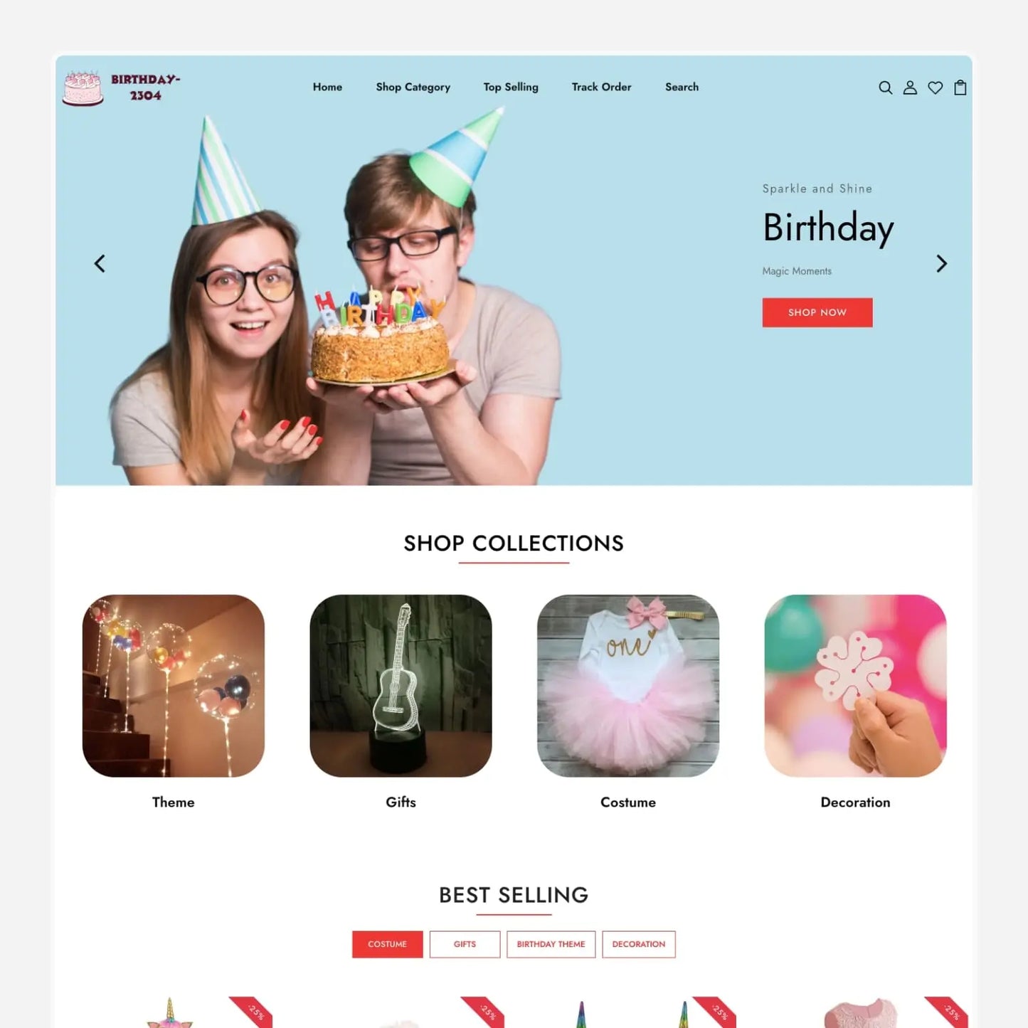 Happy Birthday Shopify Starter Dropship Store & Ecommerce Website The Stores Project