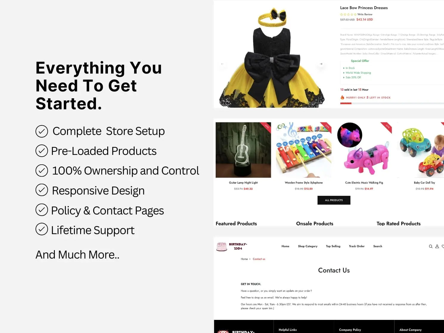 Happy Birthday Shopify Starter Dropship Store & Ecommerce Website The Stores Project