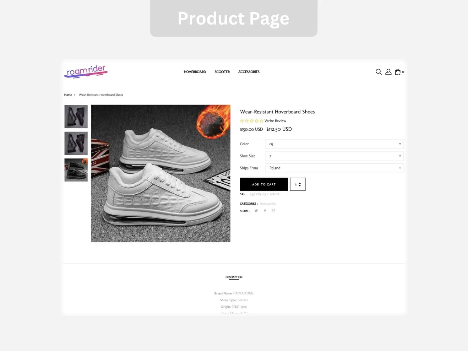 Hoverboard Shopify Starter Dropship Store & Ecommerce Website The Stores Project