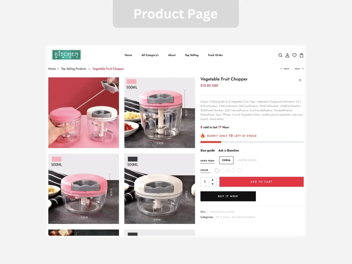 Kitchen Mart Shopify Starter Dropship Store & Ecommerce Website The Stores Project