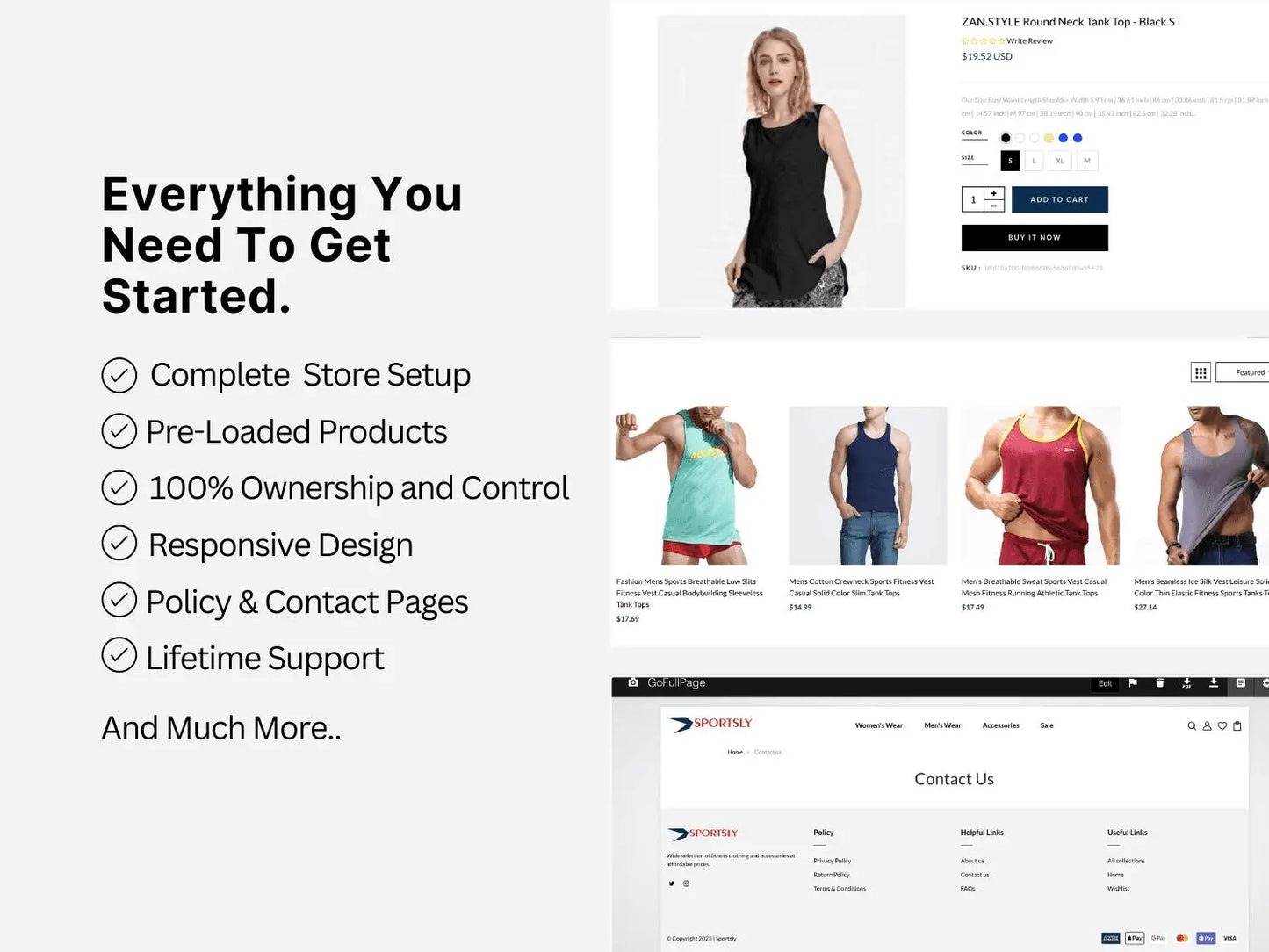 Sportswear Shopify Premium Dropship Store & Ecommerce Website The Stores Project
