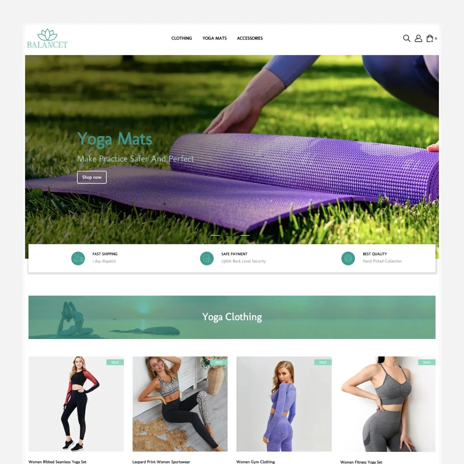 Yoga Shopify Starter Dropship Store & Ecommerce Website The Stores Project