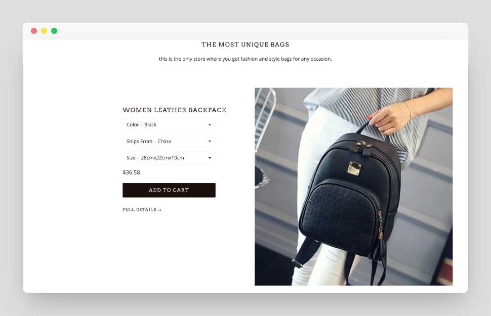 Bag Shop Shopify Starter Dropship Store & Ecommerce Website