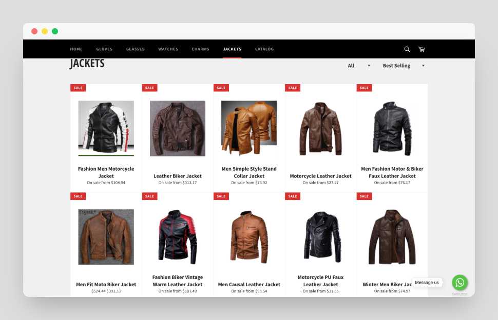 Bikers Galore Shopify Starter Dropship Store & Ecommerce Website