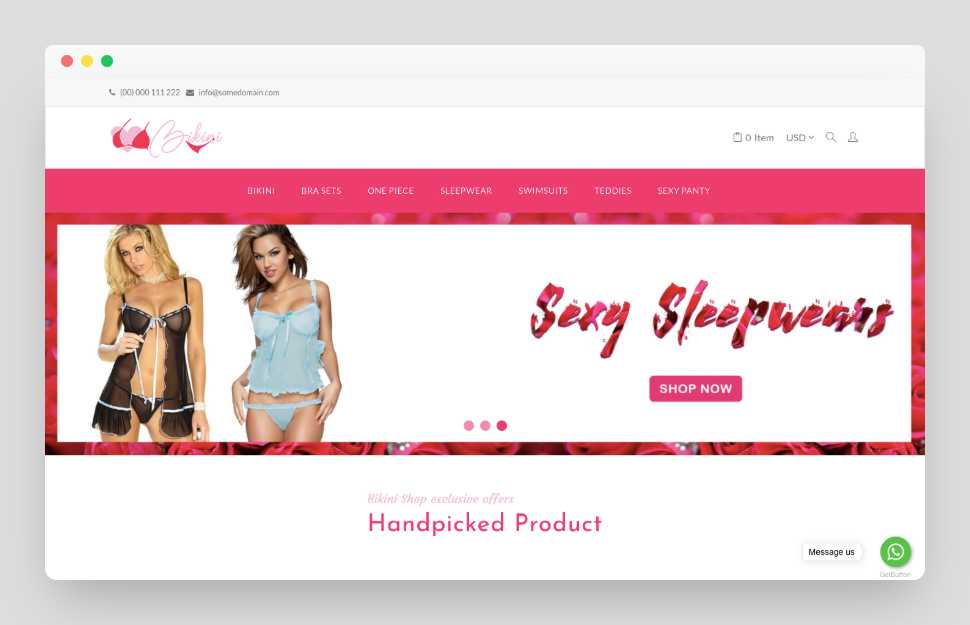Bikini Shopify Premium Dropship Store & Ecommerce Website