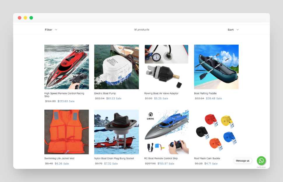 Boating Accessories Shopify Starter Dropship Store & Ecommerce Website