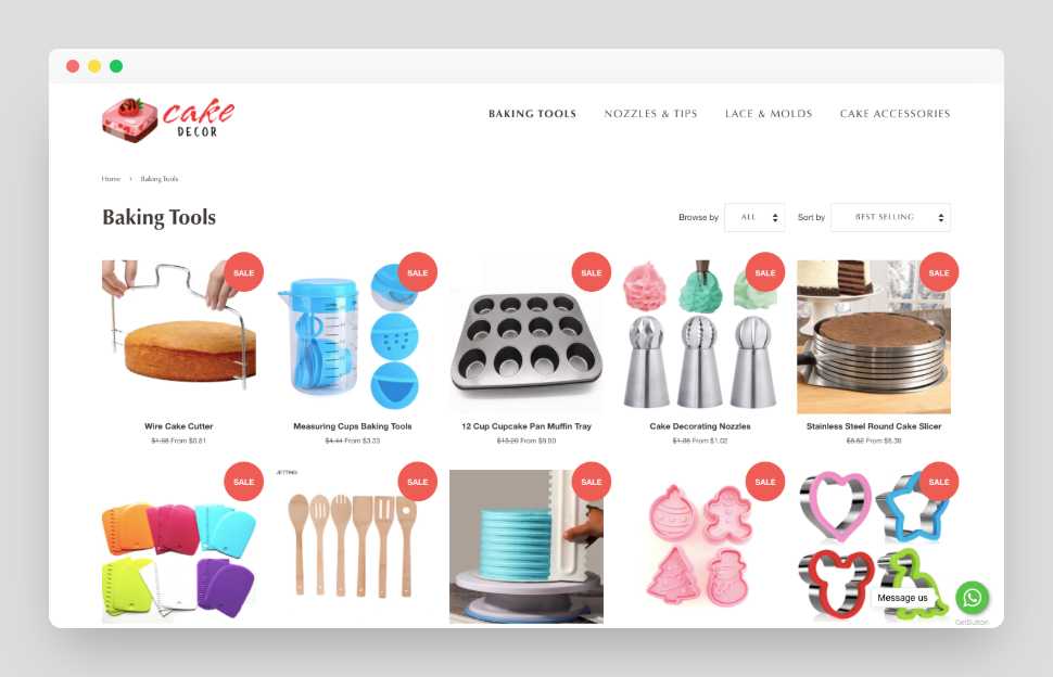 Cake Decor Shopify Starter Dropship Store & Ecommerce Website