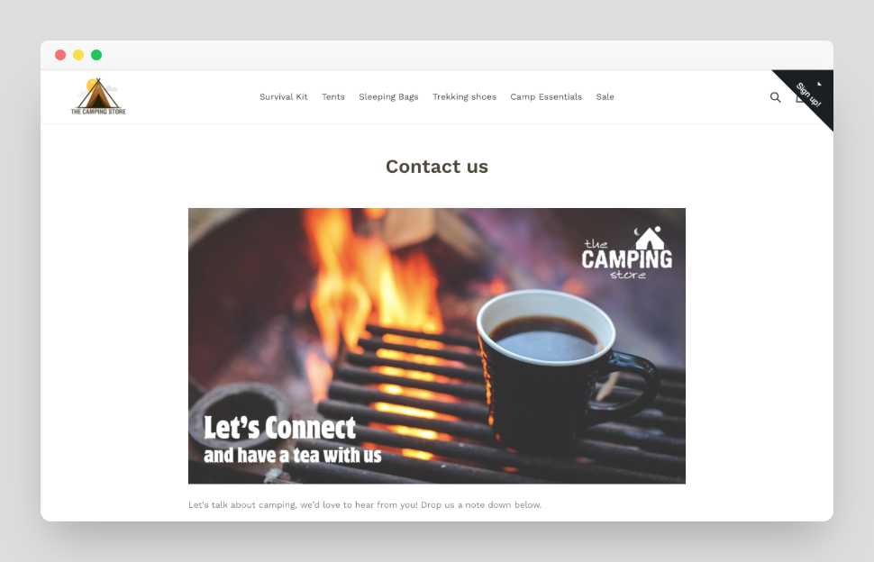Camping Shopify Starter Dropship Store & Ecommerce Website