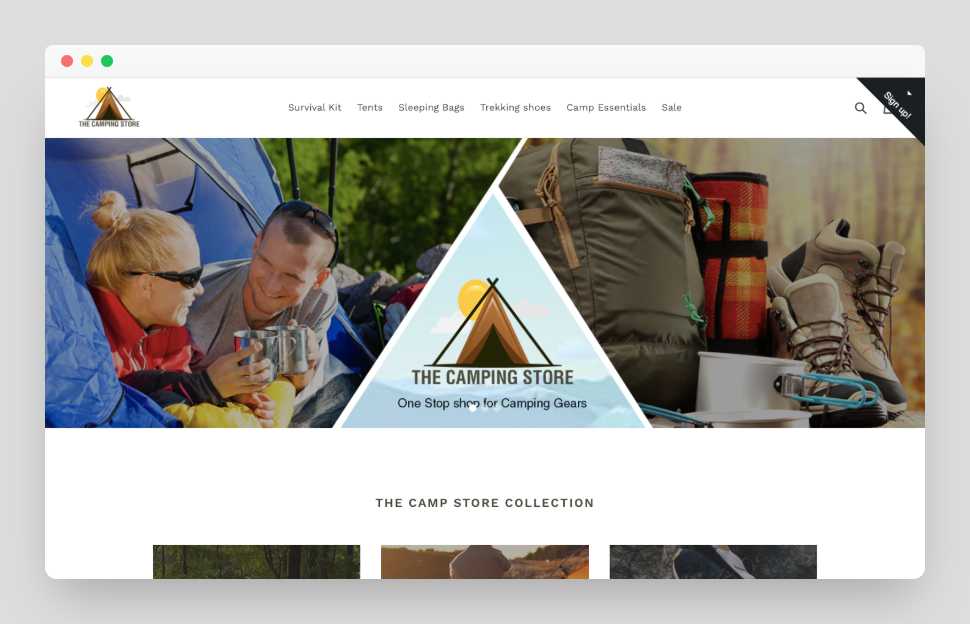 Camping Shopify Starter Dropship Store & Ecommerce Website