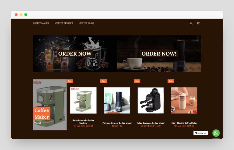 Coffee Galore Shopify Starter Dropship Store & Ecommerce Website