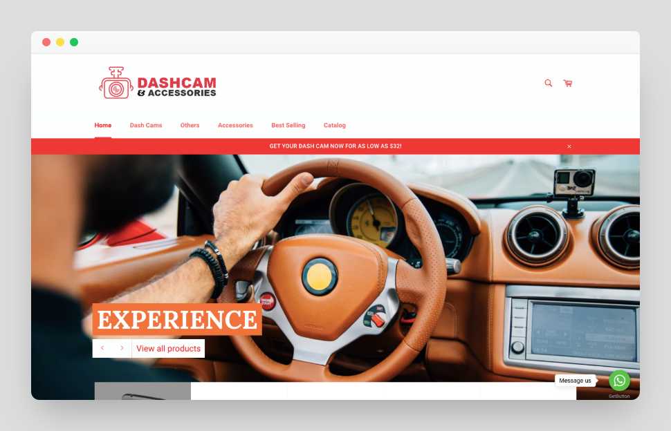 Dashcam and Accessories Shopify Starter Dropship Store & Ecommerce Website