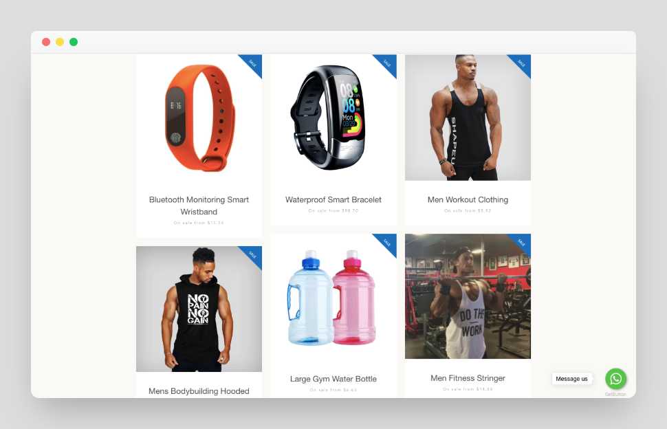 Gym Health and Fitness Shopify Starter Dropship Store & Ecommerce Website