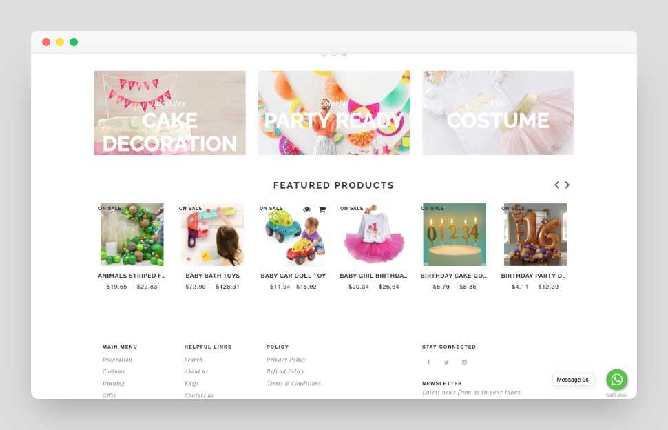 Happy Birthday Shopify Starter Dropship Store & Ecommerce Website