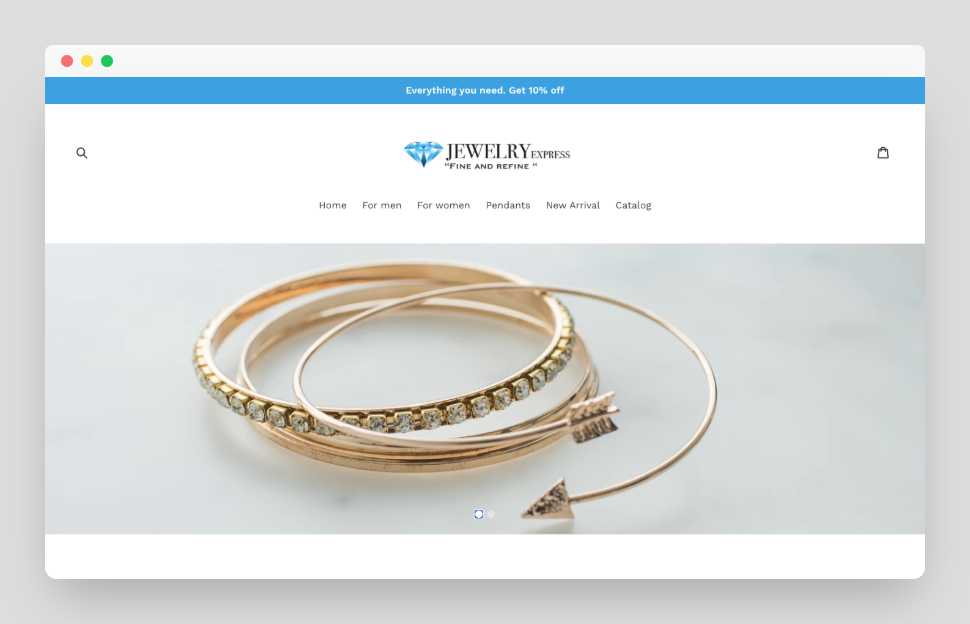 Jewelry Shopify Starter Dropship Store & Ecommerce Website