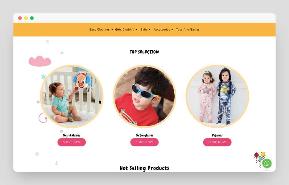 Kids & Baby Wear Shopify Premium Dropship Store & Ecommerce Website