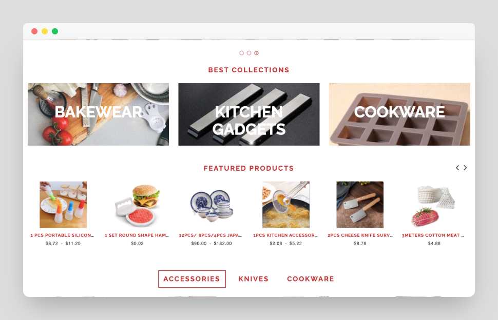 Kitchen Tools Shopify Starter Dropship Store & Ecommerce Website