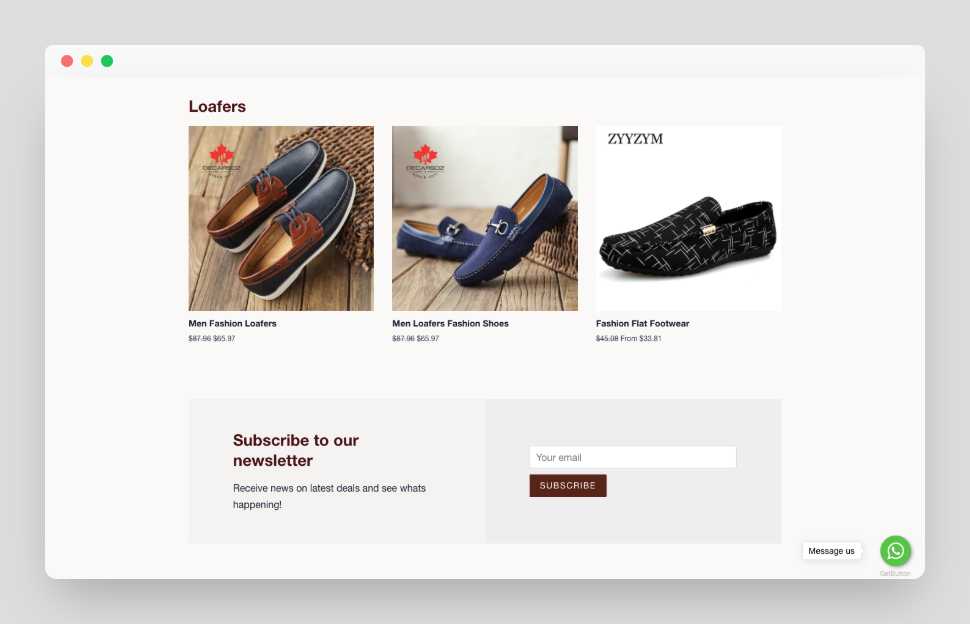 Men’s Shoes Shopify Starter Dropship Store & Ecommerce Website