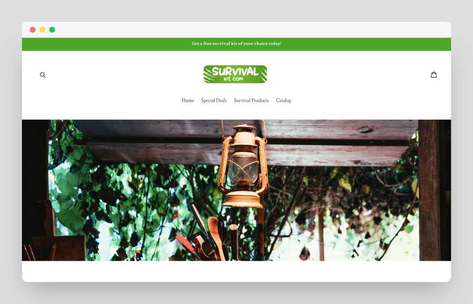Survival Kit Shopify Starter Dropship Store & Ecommerce Website