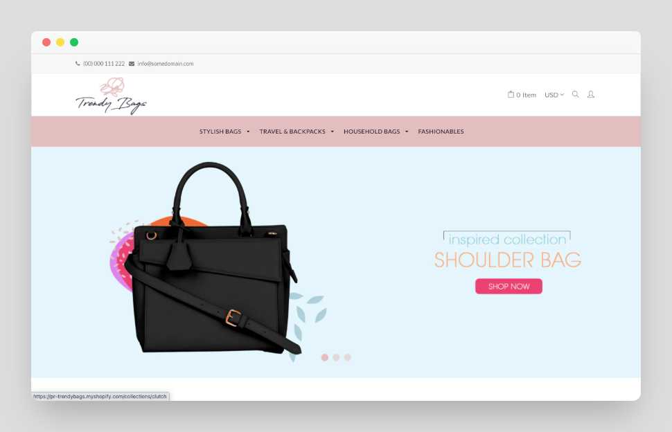 Trendy Bags Shopify Needs Premium Dropship Store & Ecommerce Website
