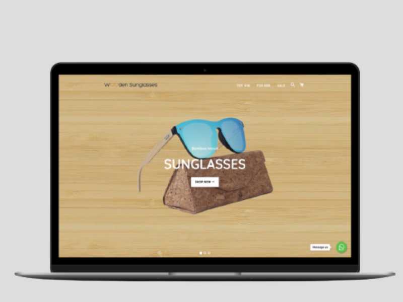 Wooden Sunglasses Shopify Starter Dropship Store & Ecommerce Website