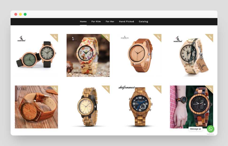 Wooden Watch Shopify Starter Dropship Store & Ecommerce Website